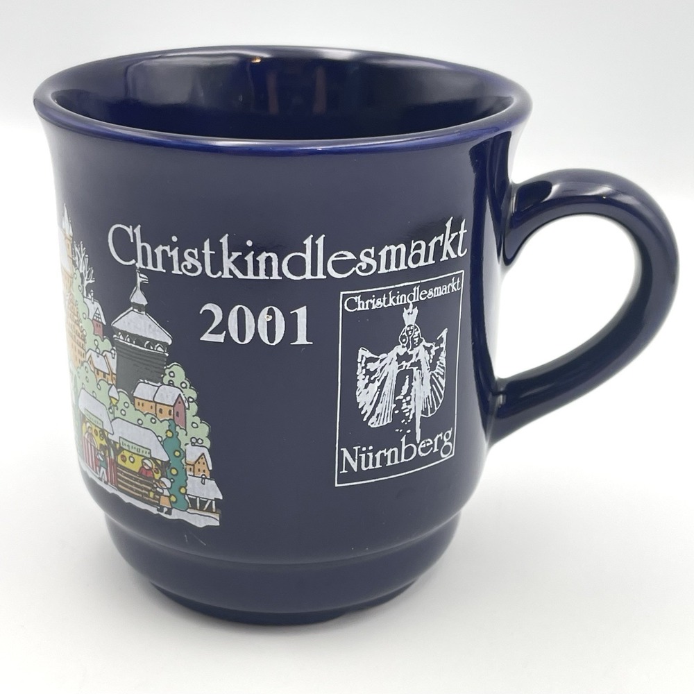 Vintage 2001 Christkindlesmarkt‎ Nürnberg Mug German Christmas Market Blue